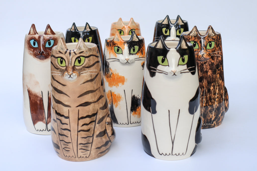 Cat Vases by dottir studio